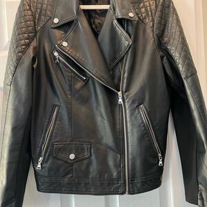 Ladies faux leather jacket